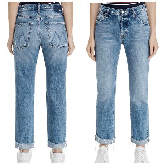 Mother SUPERIOR The Scrapper Cuff Ankle Fray size 26 Take Me Higher Jeans